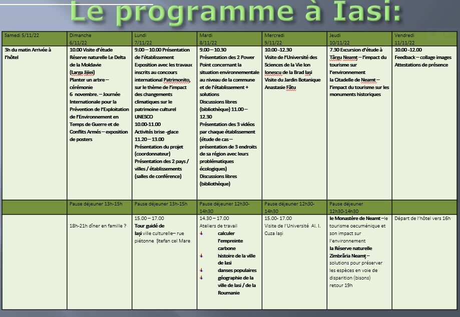 Programme activités - Iasi - 4-11 nov 2022.JPG